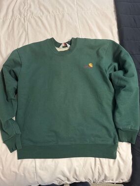 Vintage Carhartt Forest Green Crewneck Thermal Sweatshirt